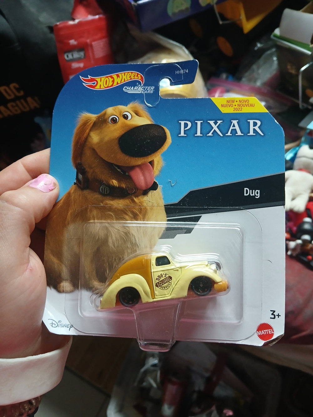 Hot Wheels Pixar Dug Character Yellow Die-Cast Car
